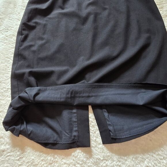 Armani Collezioni Black Wool-Blend Straight Skirt, Size 14 - Picture 6 of 9